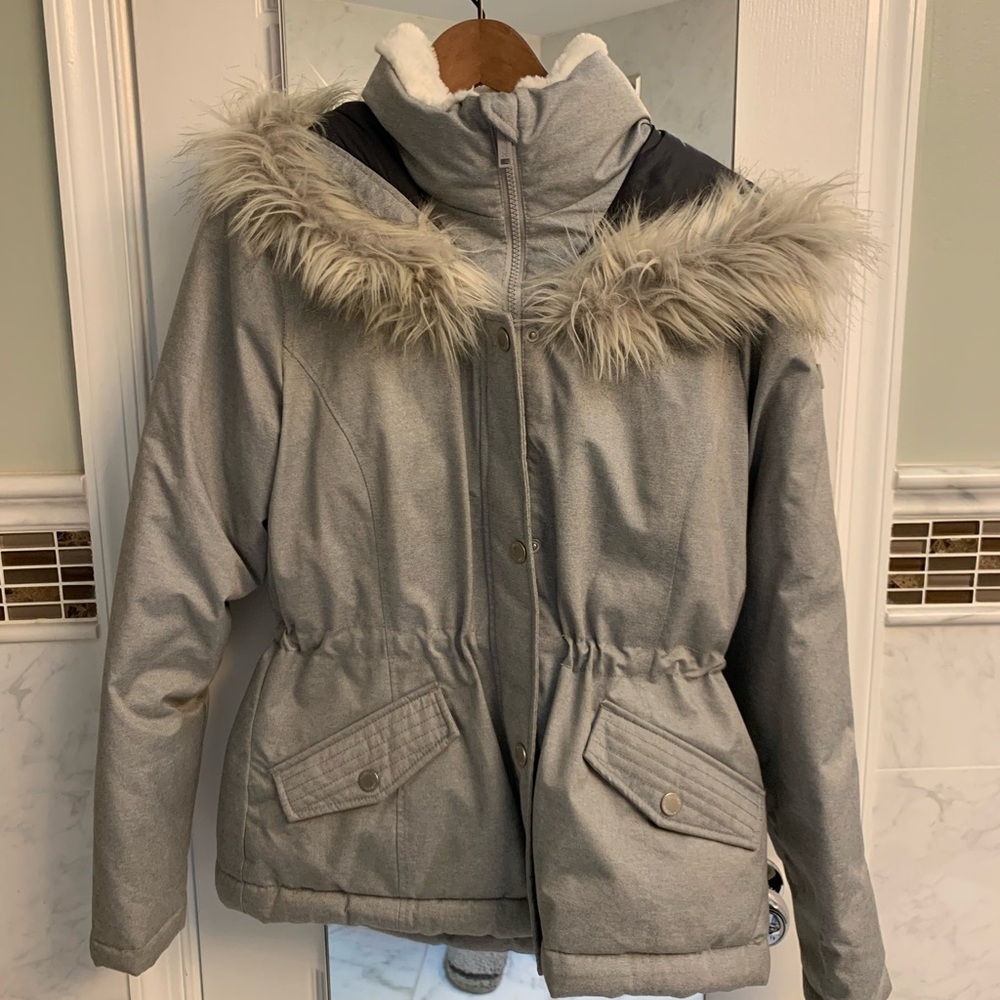 Hollister Women's Gray winter jacket, size L